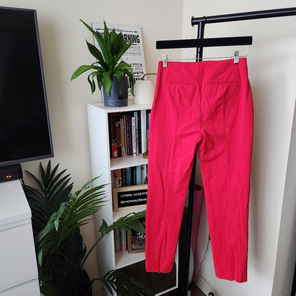 The Script High Waist Red Ankle Pants - Picture 6 of 8